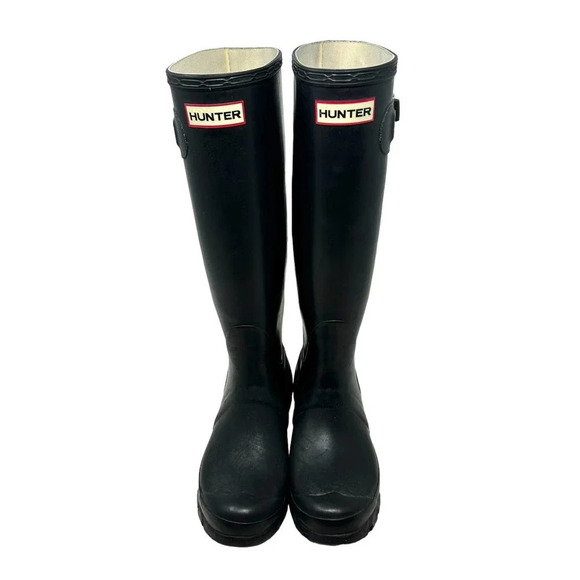HUNTER Original Tall Rain Boots Black Women's Size US 5 - Picture 1 of 7